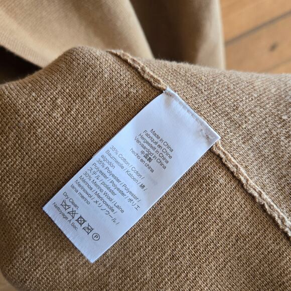 J. Crew Juliette Collarless Sweater Blazer Heathered Khaki Medium Cardigan Top - Picture 6 of 9